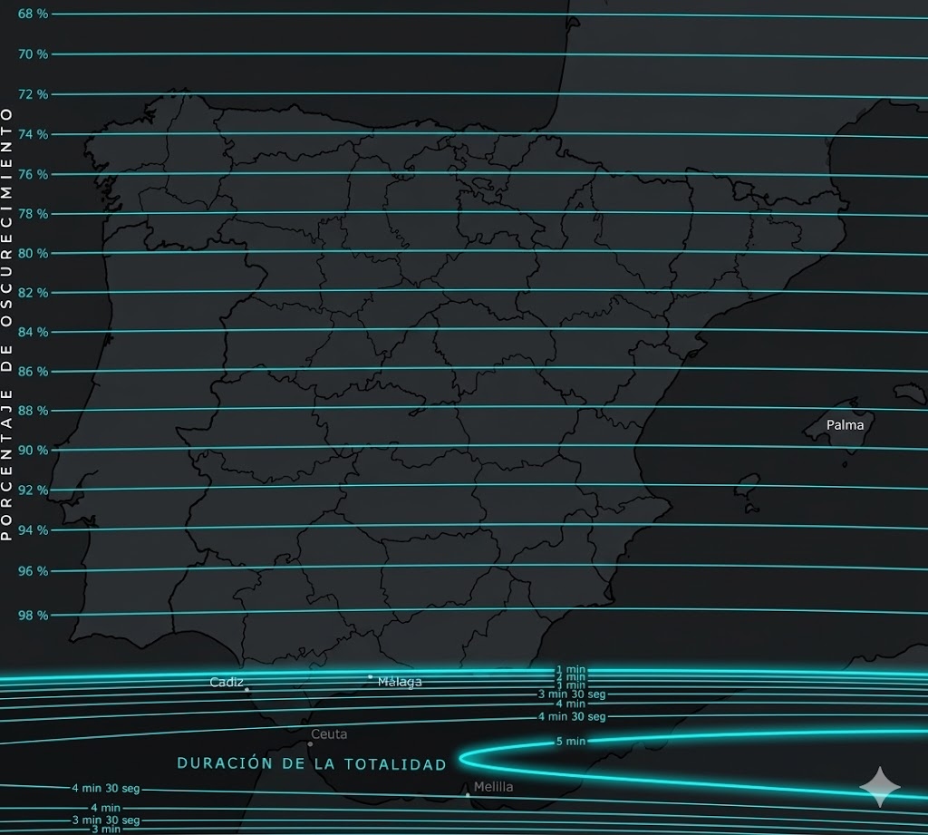 Trayectoria eclipse 2027